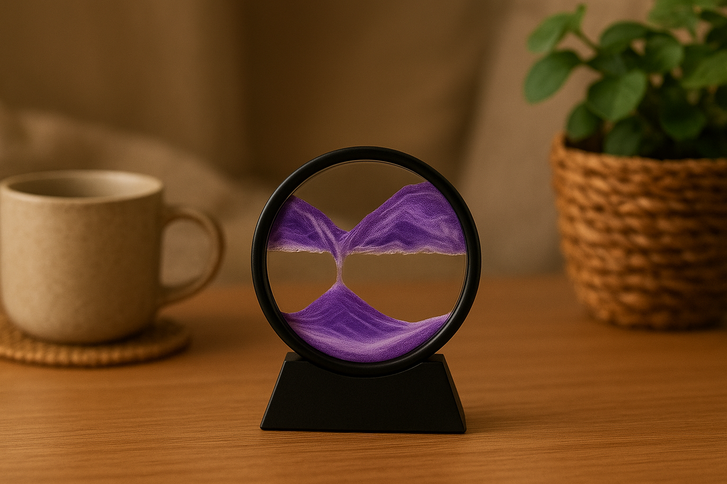 Aurora - Reloj de Arena Hipnótico decorativo Morado