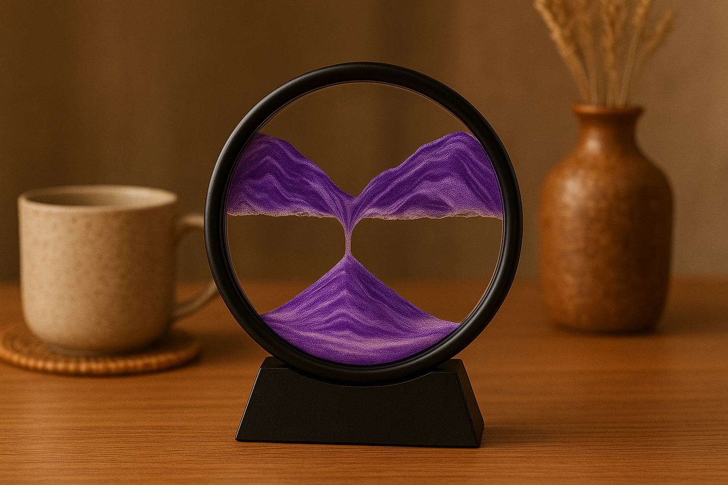 Aurora - Reloj de Arena Hipnótico decorativo Morado