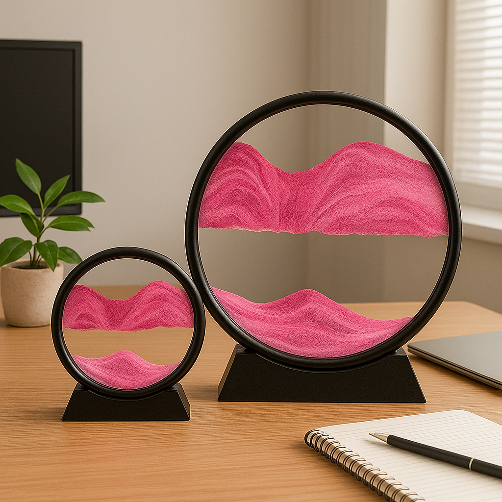 Aurora - Reloj de Arena Hipnótico decorativo Rosa