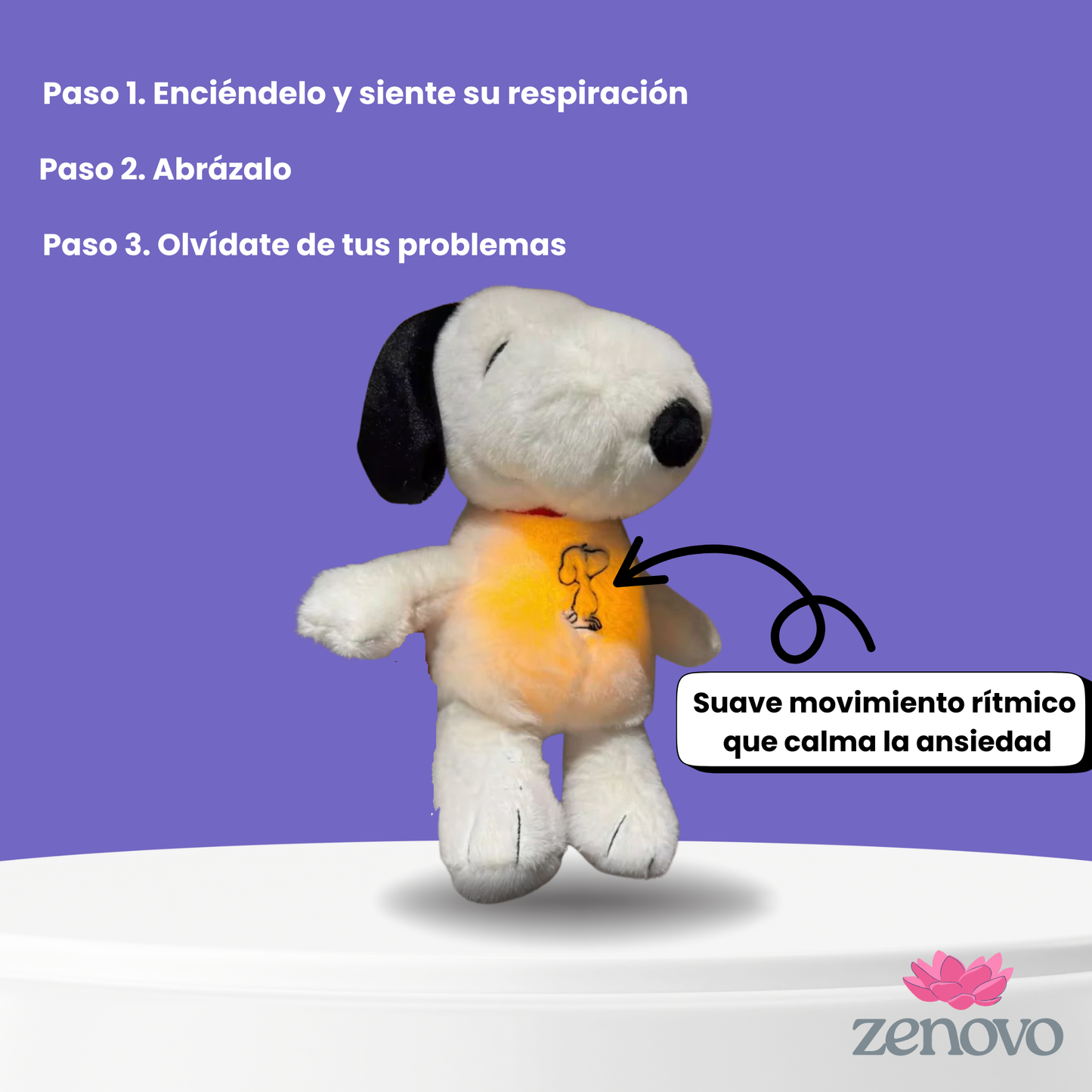 Sleepy Snoopy - Peluche calmante con efecto de respiración