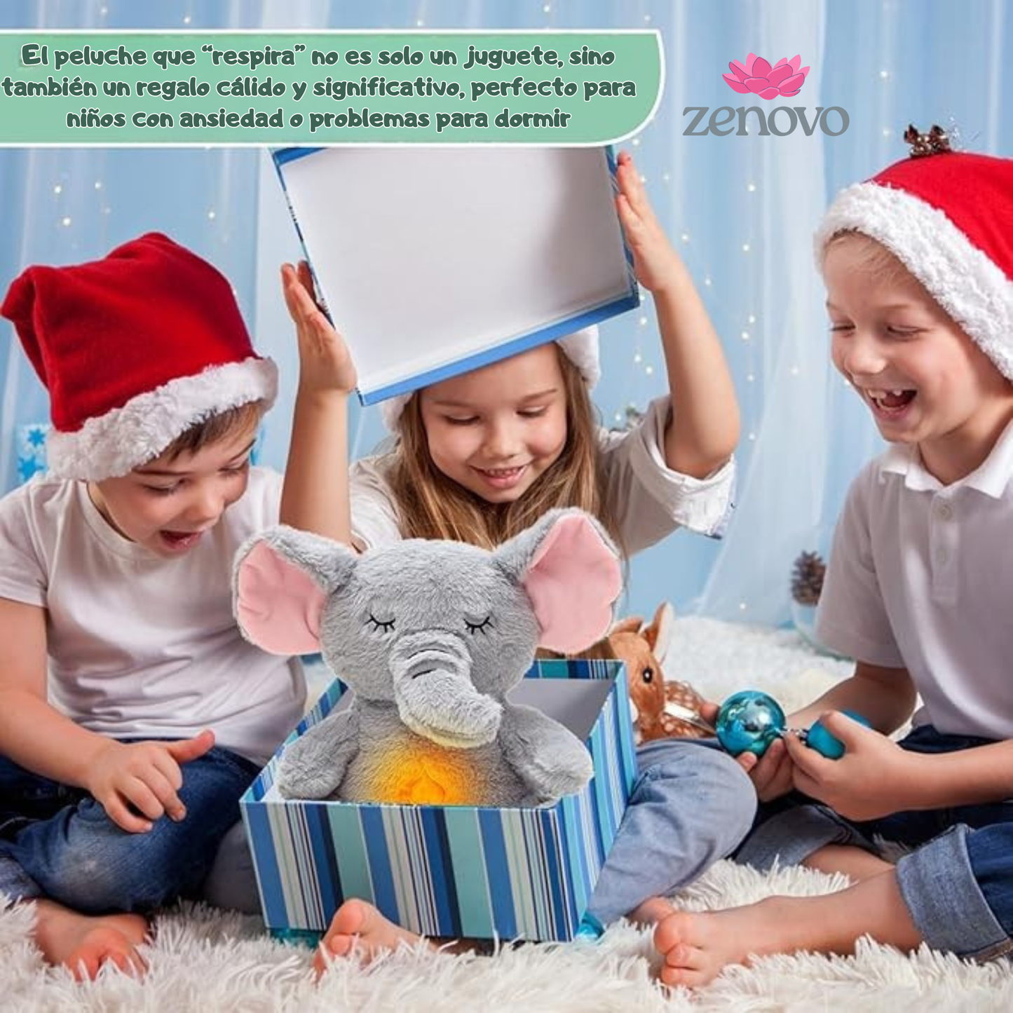 Sleepy Elephant - Peluche calmante con efecto de respiración