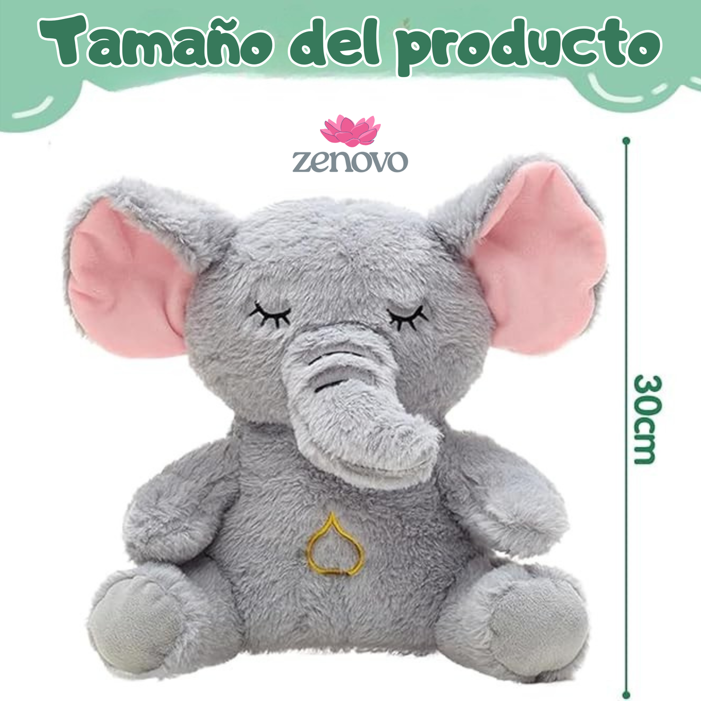 Sleepy Elephant - Peluche calmante con efecto de respiración