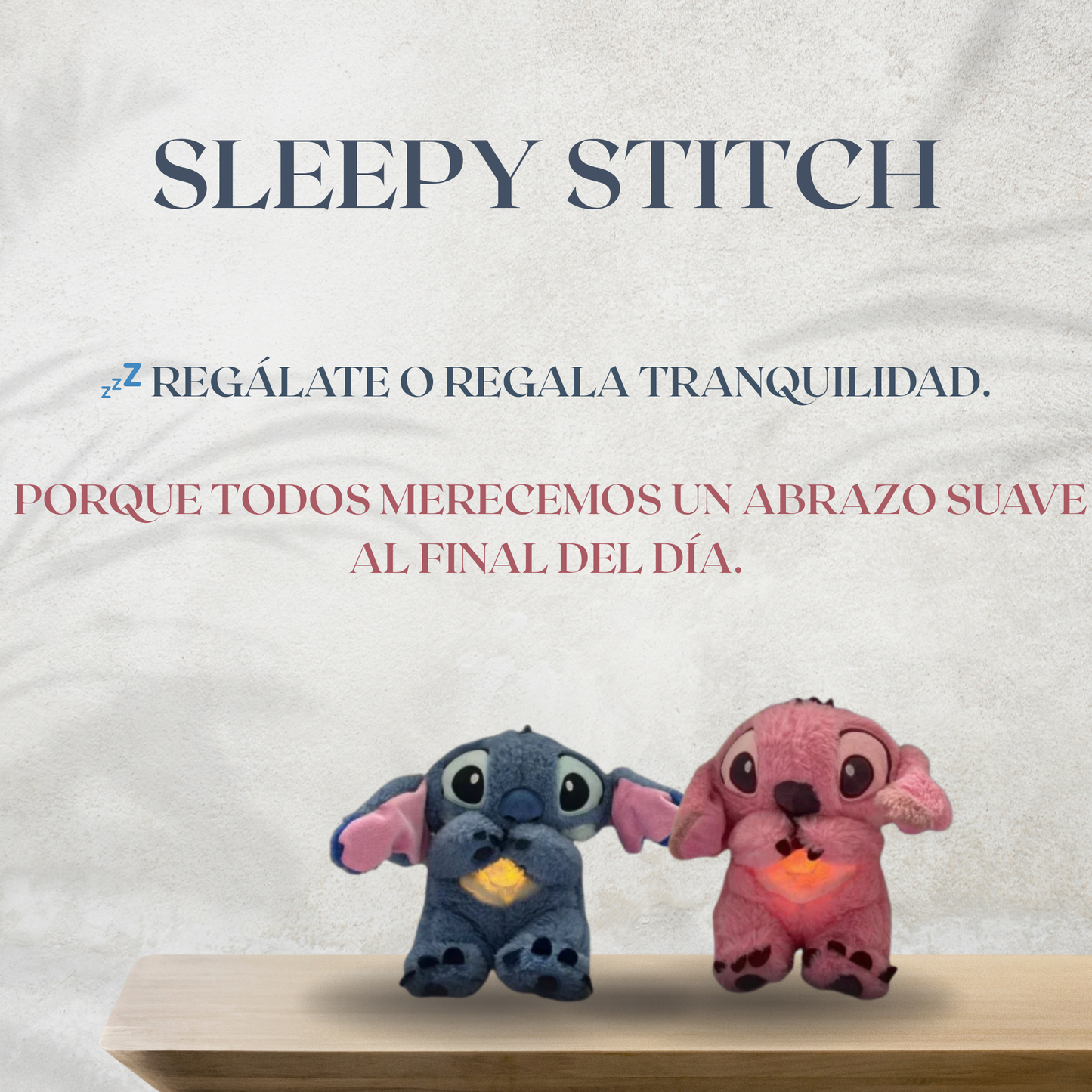 Sleepy Stitch - Peluche calmante con efecto de respiración
