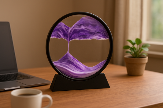 Aurora - Reloj de Arena Hipnótico decorativo Morado