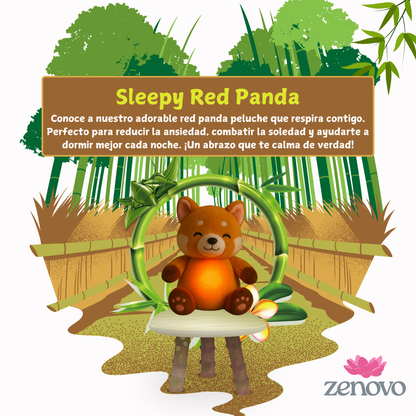 Sleepy Red Panda - Peluche calmante con efecto de respiración